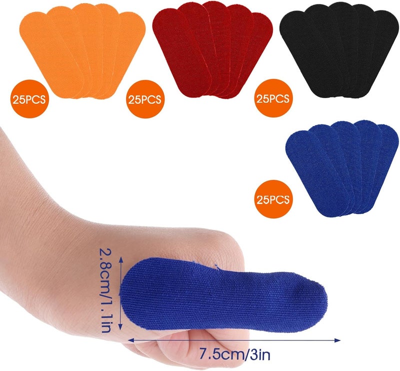 Larrel 100PCS Bowling Tape, 2.8x7.5cm/1.1x3inch Bowling Finger Tape, 4 Colors Bowling-Ball Thumb Tapes, Bowler Protective Tapes for Women and Men, Bowling-Accessories for Bowlers Exercise Sport - Image 2
